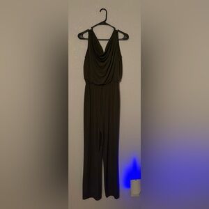 Olive Green Women's Sleeveless Jumpsuit